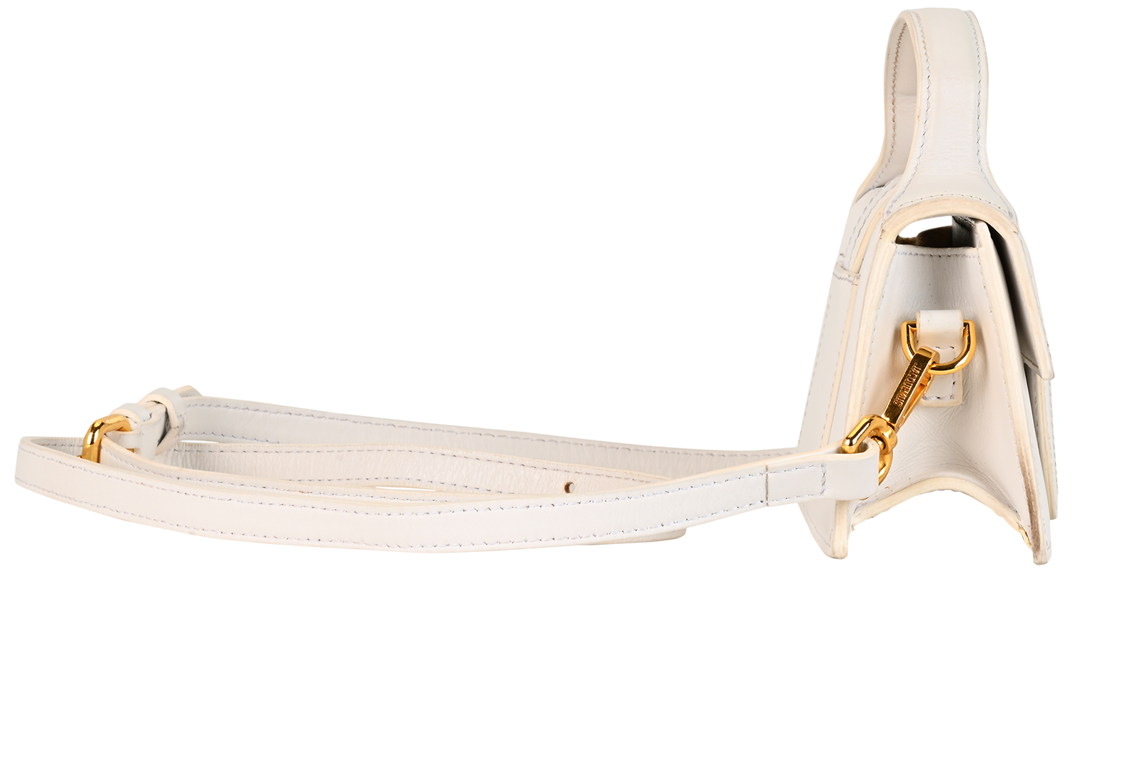 The Bambino, &pound;180, Handbags, White, Leather, Side view